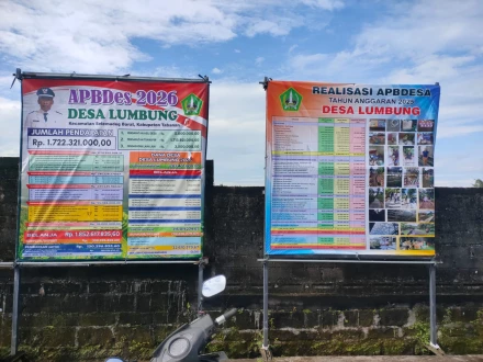 Album : Pemasangan spanduk APBDes dan Realisasi 